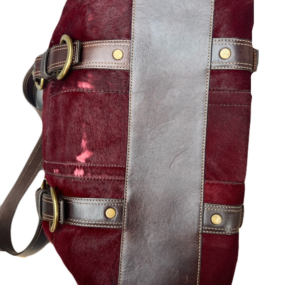 Coach Chelsea Limited Edition Burgundy Pony Hair Satchel - Picture 6 of 8